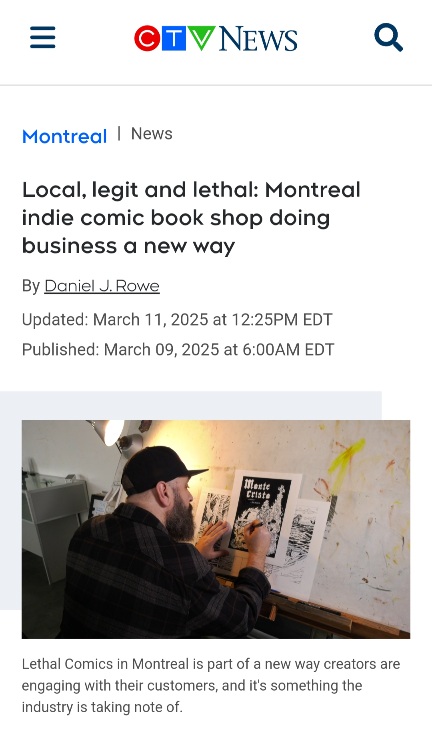 Exciting New Montreal Startup Lethal Comics Crowdsourcing Local Talent ...