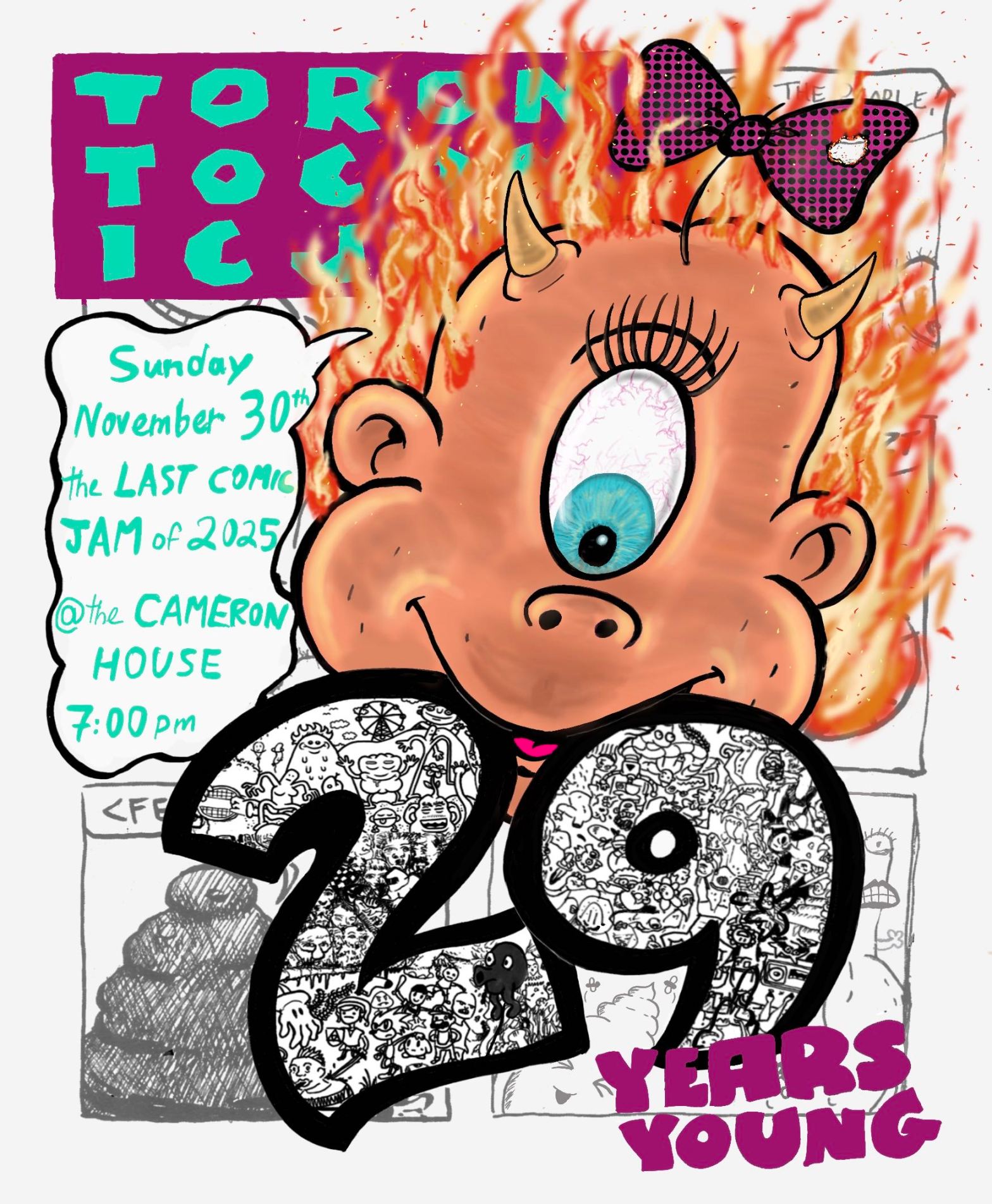 THIS WEEKEND: 29th Anniversary of the Toronto Comic Jam: Sunday November 30th&nbsp;7pm!